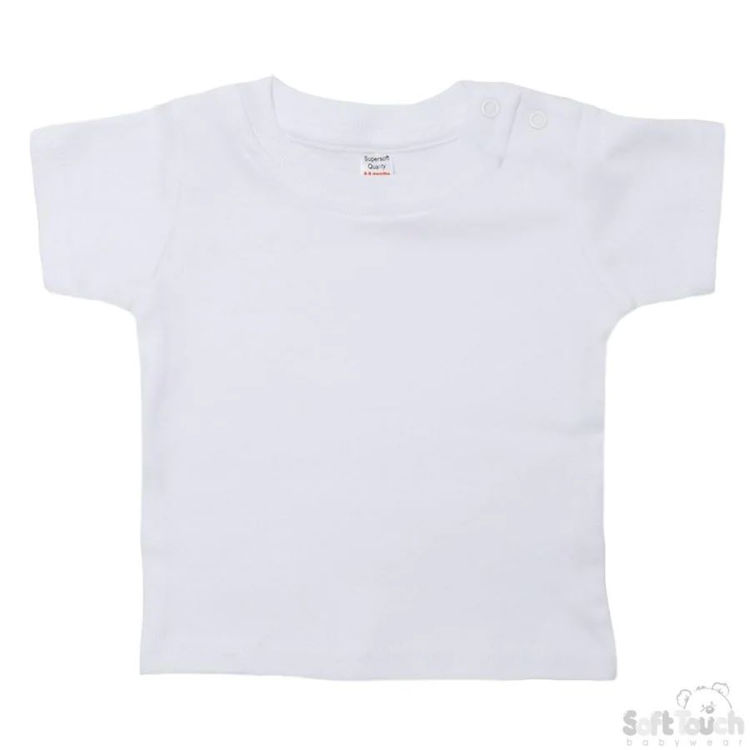 Picture of TS4652/TS4650  WHITE/PINK T SHIRT IN COTTON